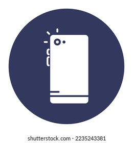 vector image cell phone camera icon with white background