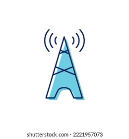 Vektorbild-Symbol für zellulare Signalantenne Symbol auf weißem Hintergrund