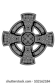 Vector Image Celtic Cross With Patterns