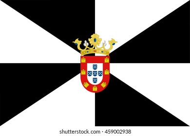 Vector image of Ceuta flag.  Proportion2:3. EPS10.