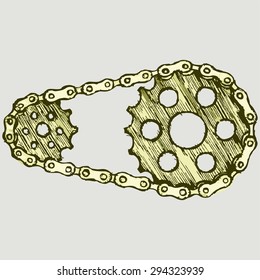 Vector image chain gears