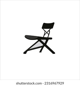 vector image of chair, black color, white background.