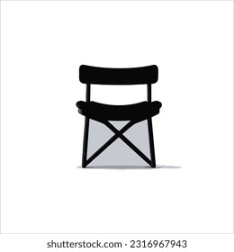 vector image of chair, black color, white background.