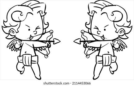 Vector, Image of Character, black and white color, with transparent background