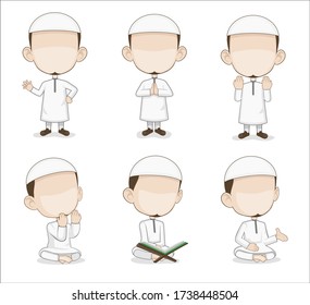 carácter de imagen vectorial o icono del hombre musulmán