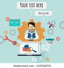 Vector image of character for web illustration