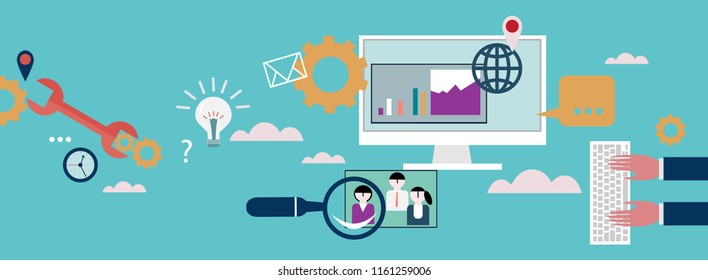 Vector image of character for web illustration