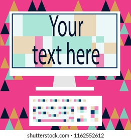 Vector image of character for web illustration