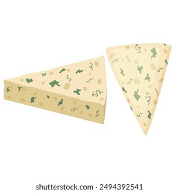 Vector image of cheese. Food and fast food concept. Element for your design. Ingredient for cooking.