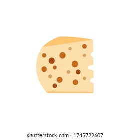 vector image of a cheese with holes