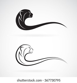 Vector image of an cheetah design on white background