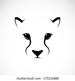 Vector Image Of An Cheetah Face On White Background