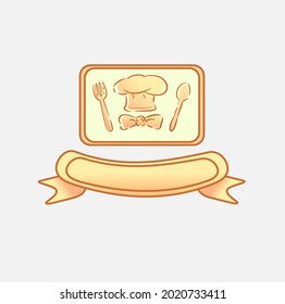 Vector image of chef hat, spoon and fork illustration. Suitable for logos, brands, as well as content related to culinary or bakery. Hopefully it will bring positive energy to your business