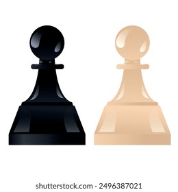 Vector image of chess. Concept of board games and competitions. Educational activity. Design element for banners, advertisements, websites, etc.