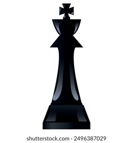 Vector image of chess. Concept of board games and competitions. Educational activity. Design element for banners, advertisements, websites, etc.