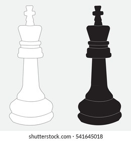 Vector image of chess pieces