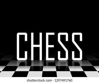 Vector image of a chessboard in realistic style.