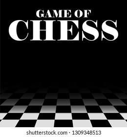 Vector image of a chessboard in realistic style.