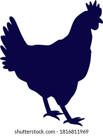 Vector image of a chicken