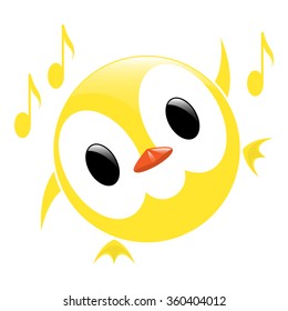 vector image - chicken dancing to music