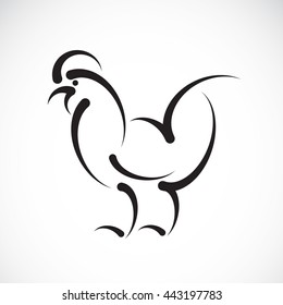 Vector image of an chicken design on white background. / Vector chicken for your design. / Cock