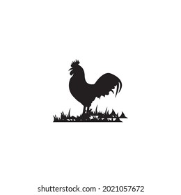 Vector image of an chicken, logo template icon illustration design
