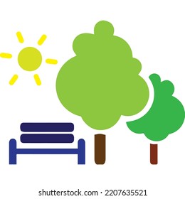 vector image of children's playground and various kinds of toys.