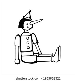 Vector image of a children's toy clown