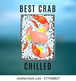 vector image of chilled seafood