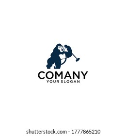 Vector image of a chimpanzee or a gorilla singing design vector 