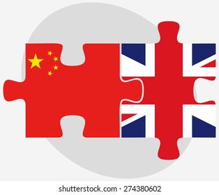 Vector Image China United Kingdom Flags Stock Vector (Royalty Free ...