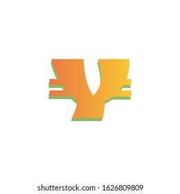 vector image of a chinese yuan sign on a white background.