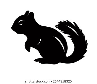 Vector image of chipmunk silhouette