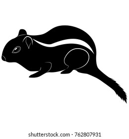 Vector image of chipmunk silhouette