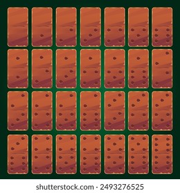 Vector image of chips from the board game dominoes. Concept of spending time together. Gambling. Element for your design