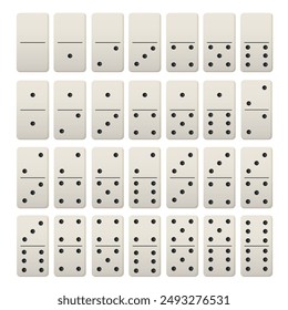 Vector image of chips from the board game dominoes. Concept of spending time together. Gambling. Element for your design