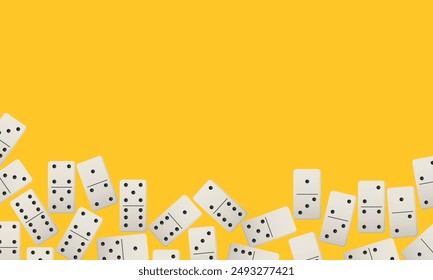 Vector image of chips from the board game dominoes. Concept of spending time together. Gambling. Element for your design