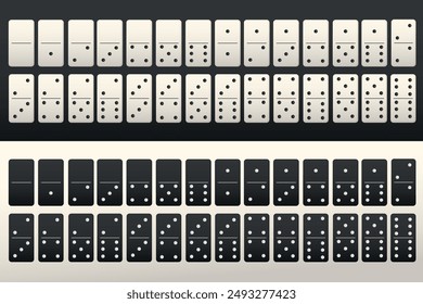 Vector image of chips from the board game dominoes. Concept of spending time together. Gambling. Element for your design