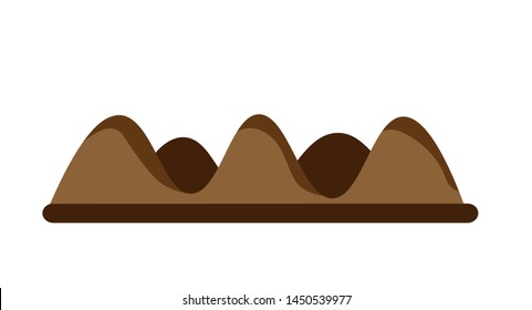Vector image of chocolate hills of philippines.