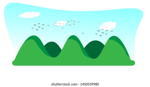 Vector image of chocolate hills of philippines.