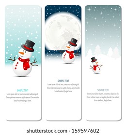 vector image of christmas banners
