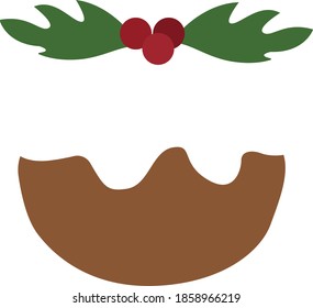 Vector image of an christmas cake on a transparent background