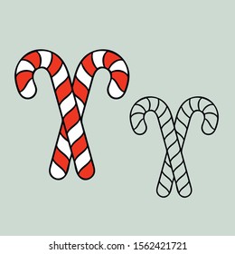 vector image of christmas candy