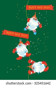 vector image of Christmas characters