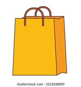 vector image christmas gift bag with white background