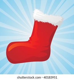 vector image of christmas gift sock