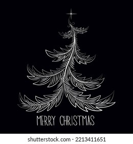 Vector image with Christmas greeting.
