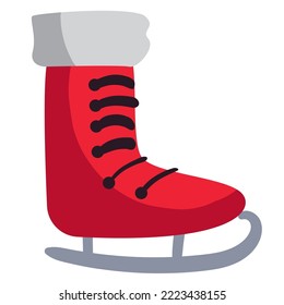 vector image christmas ice skates with white background