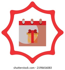 vector image. christmas icons with white background and red border