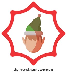 vector image. christmas icons with white background and red border